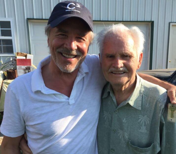 Nell Johnson's son, Don Johnson, with his father, Wayne Fred Johnson.